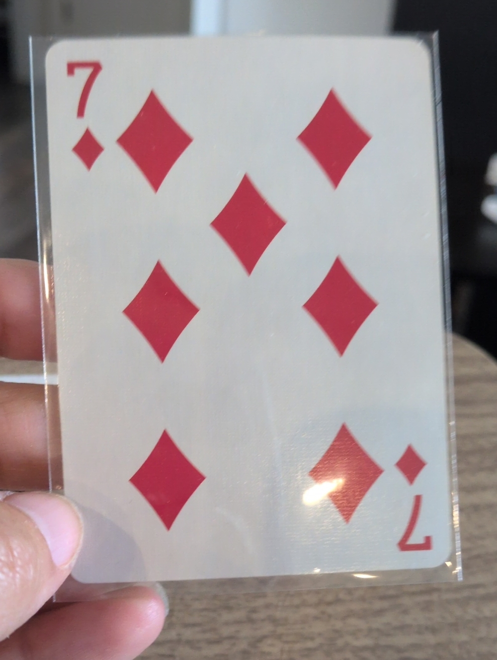 Coach Diamond 7 Playing Card with Blue Kissing Cs
